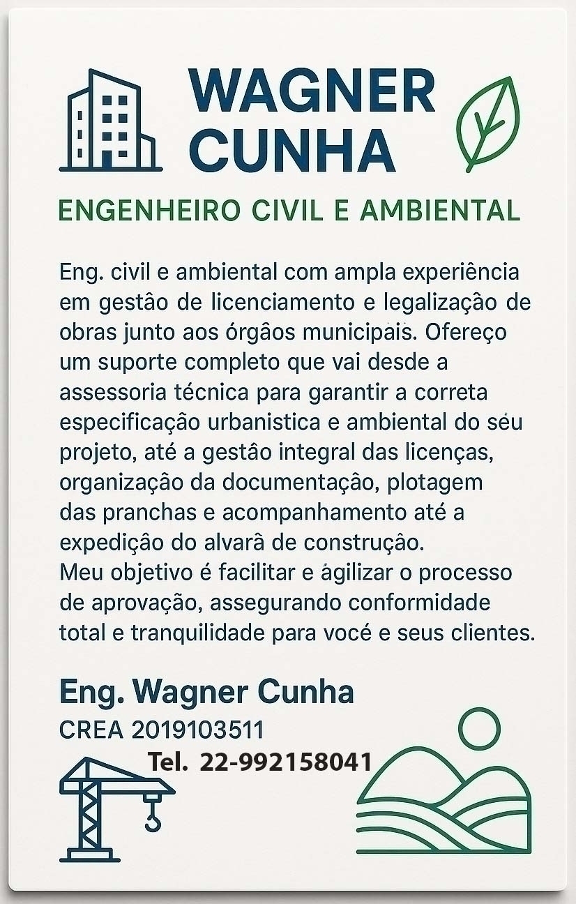 WAGNER CUNHA ENGENHEIRO CIVIL & AMBIENTAL